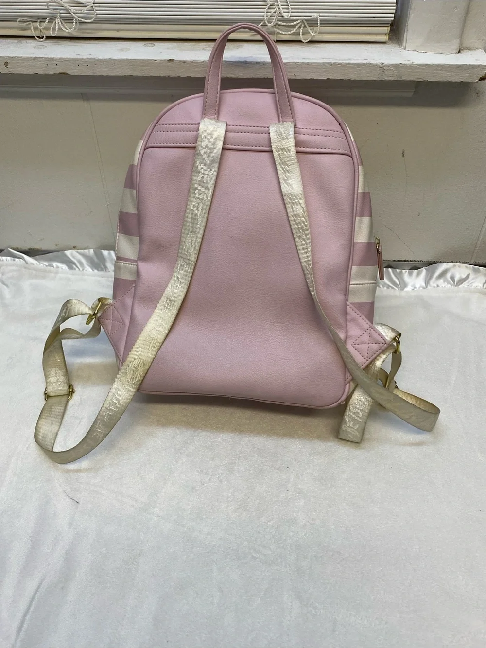 Luv Betsey Johnson Pink White Cat Backpack